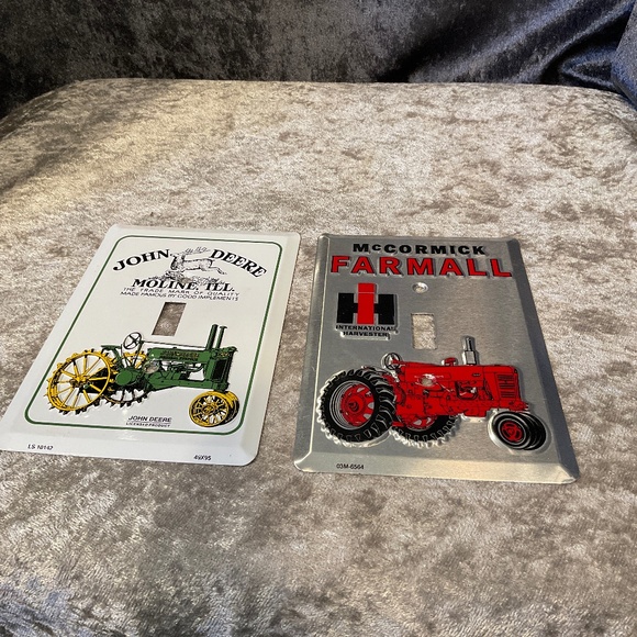 Set of Two John Deere and Formall Tractor Switch Plates - Picture 1 of 3